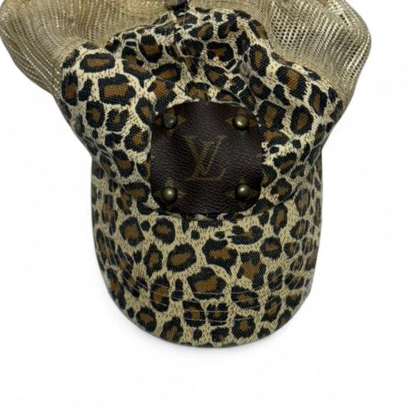 Louis Vuitton Leopard Print Baseball Reworked Cap From Vintage Boho Shop - Picture 6 of 6